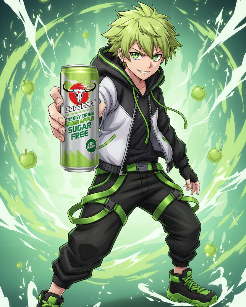 Carabao Zero Sugar Green Apple – Thailand Edition